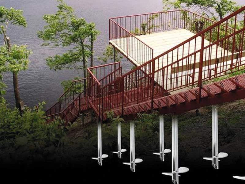 Helical Deck Pier Installation
